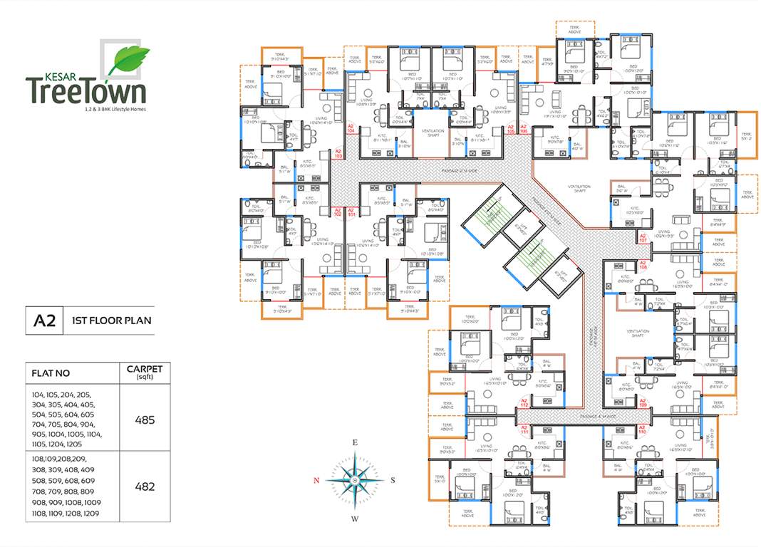  treetown phase 2 Kesar Treetown A2 Cluster Plan