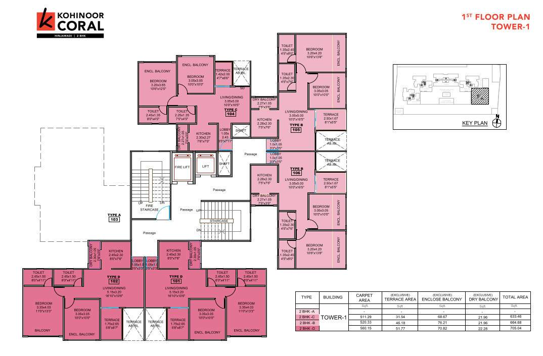  coral T1 Cluster Plan for 1st Floor