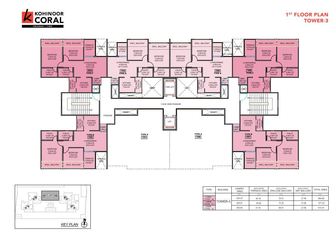  coral T3 Cluster Plan for 1st Floor