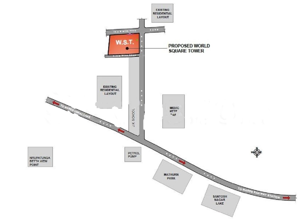 world square towers Location Plan