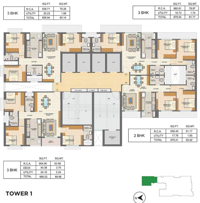  pinnacle Tower 1 Cluster Plan