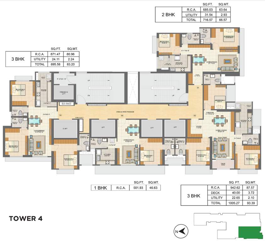  pinnacle Tower 4 Cluster Plan