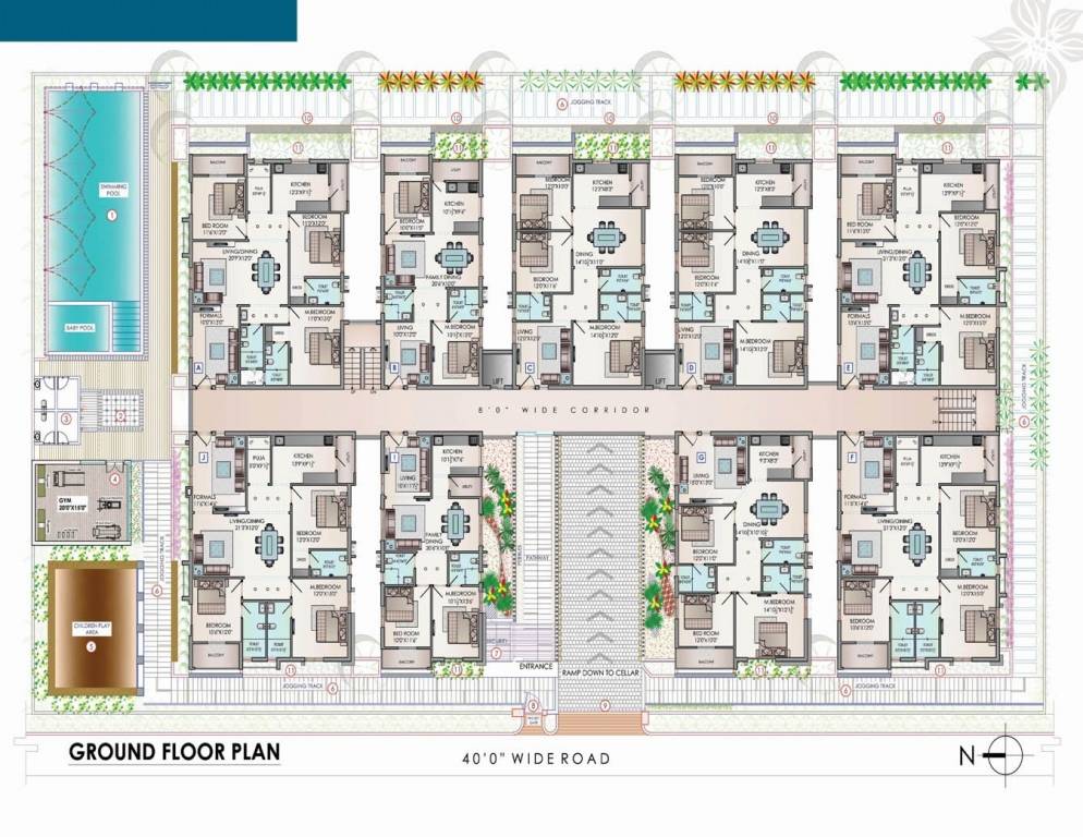  icon casagrande Icon Casagrande Cluster Plan For Ground Floor