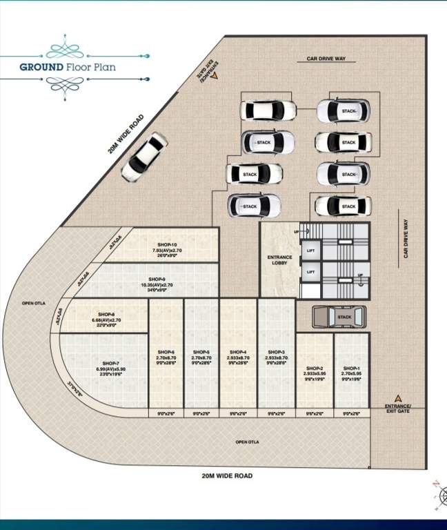  shreepati solitaire Shreepati Solitaire Cluster Plan for Ground Floor