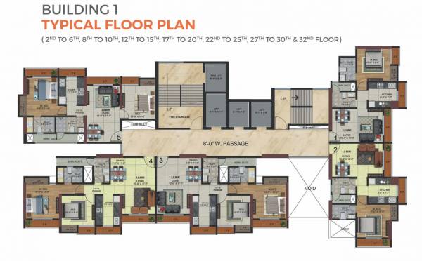  paramount Building No 1 Cluster Plan