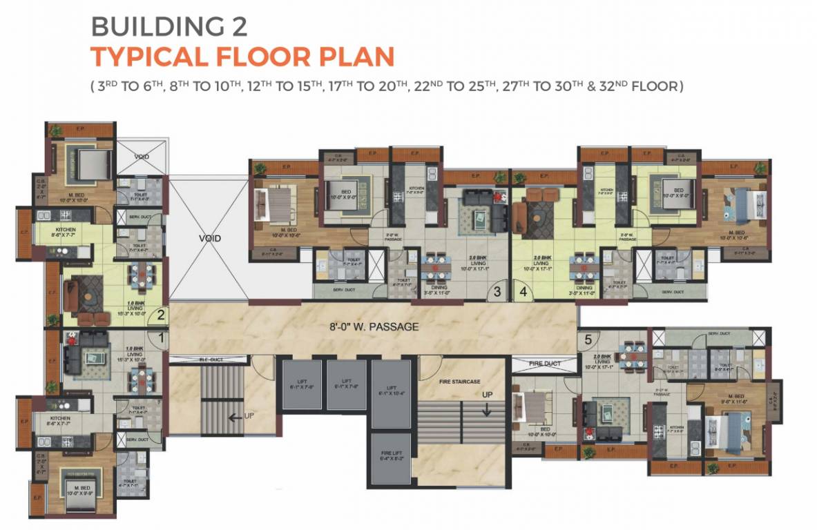  paramount Building No 2 Cluster Plan