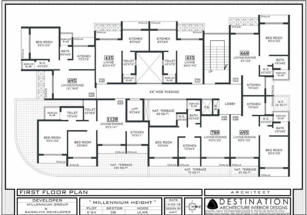  height Millenium Height Cluster Plan for 1st Floor