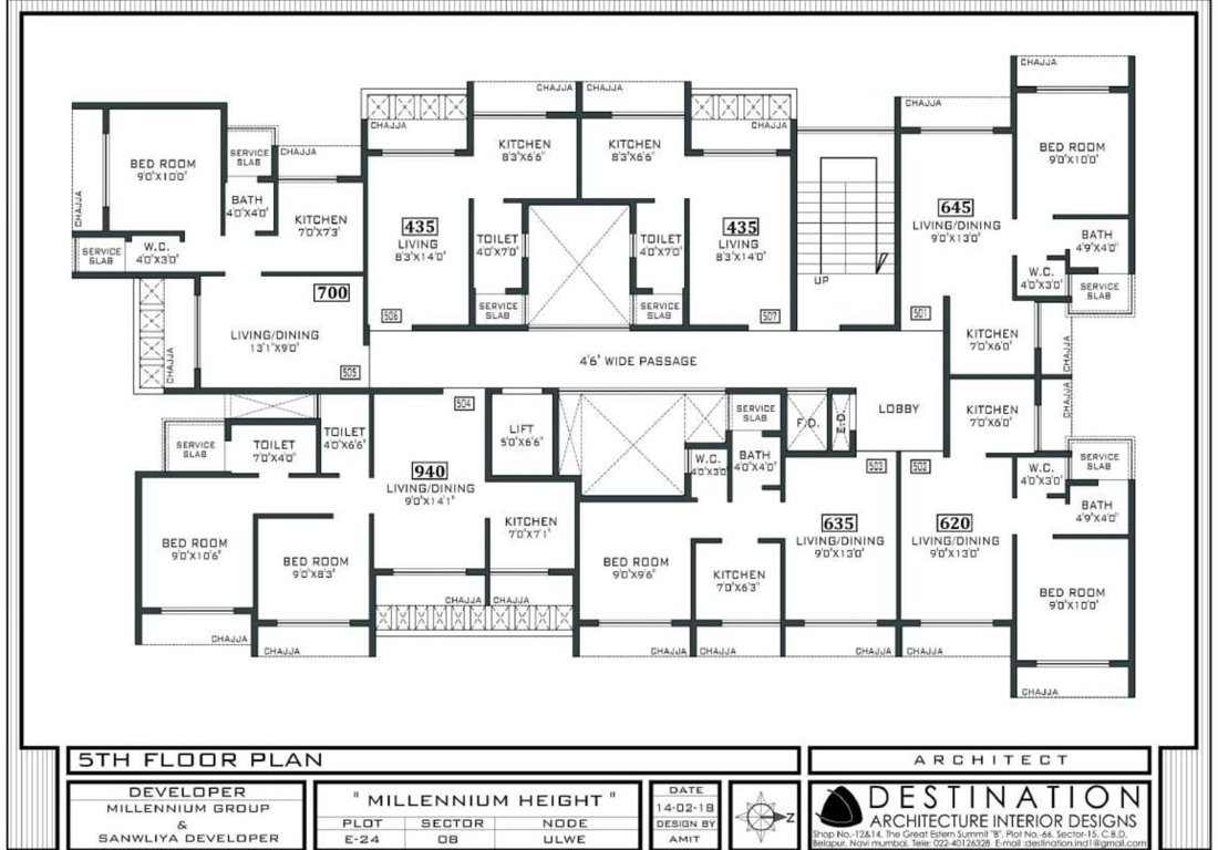  height Millenium Height Cluster Plan for 5th Floor