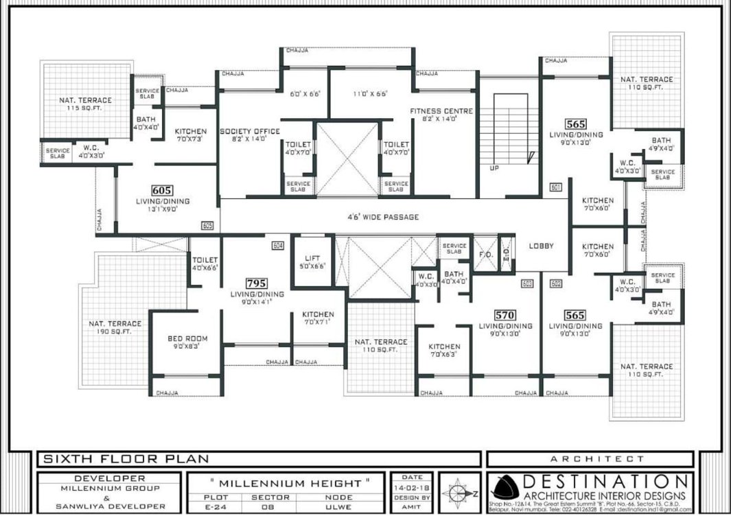  height Millenium Height Cluster Plan for 6th Floor
