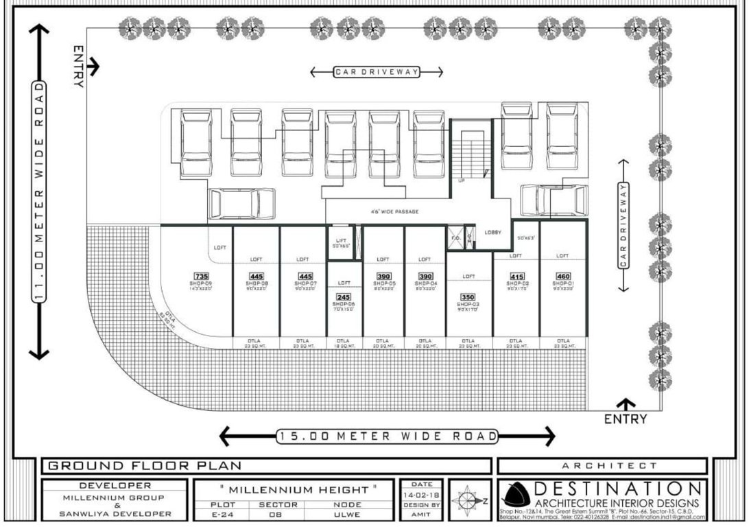  height Millenium Height Cluster Plan for ground Floor
