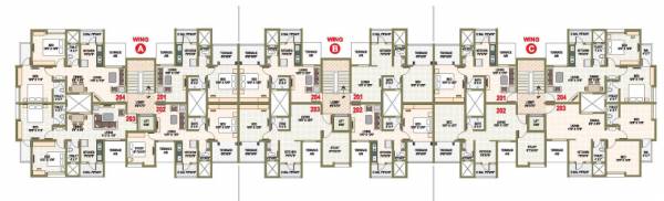  residency Gurukrupa Residency Cluster Plan