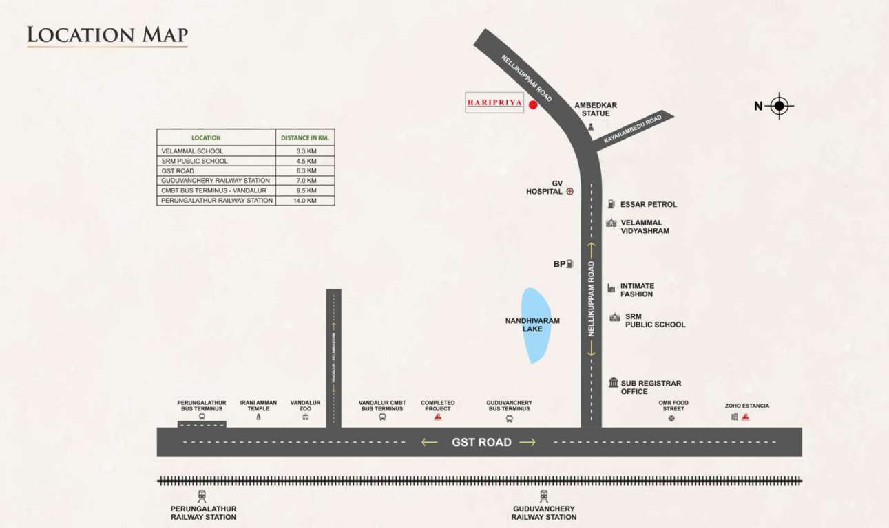  arun excello haripriya Location Plan