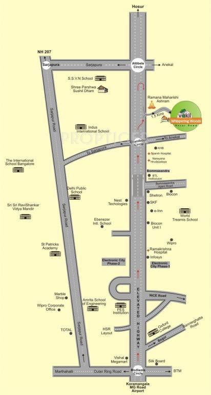 Images for Location Plan of Vakil Whispering Woods Residences