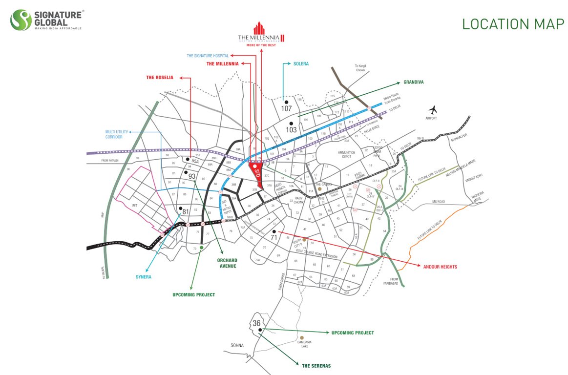  the millennia ii Location Plan