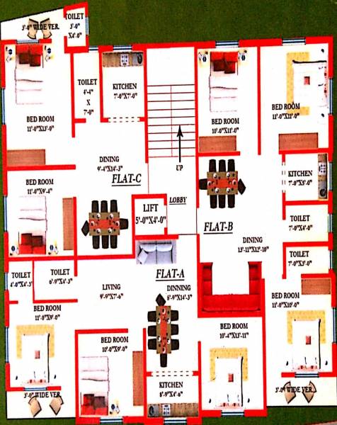  apartment Dummy Tower Cluster Plan