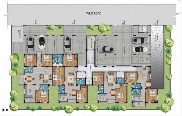  boulevard-residences Cluster Plan for ground Floor