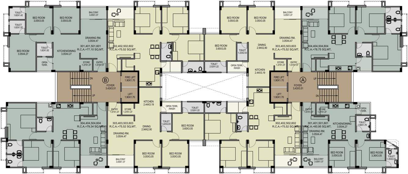  pinnacle Tower A Cluster Plan