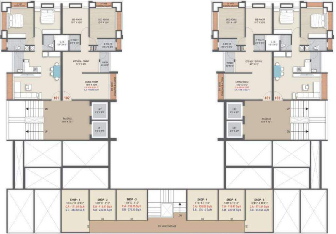  prestige A+B Cluster Plan