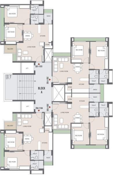  elegance Tower A Cluster Plan