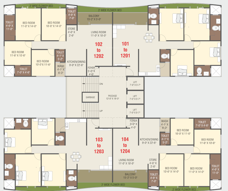 flora Block A Cluster Plan
