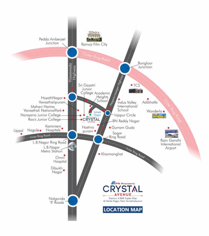 praveens crystal avenue Location Plan