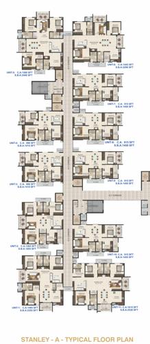  smr-vinay-iconia-phase-ii-block-1a-block-1b SMR Vinay Iconia Phase II Block 1A Named As Stanley 1A Cluster Plan for Typical Floor