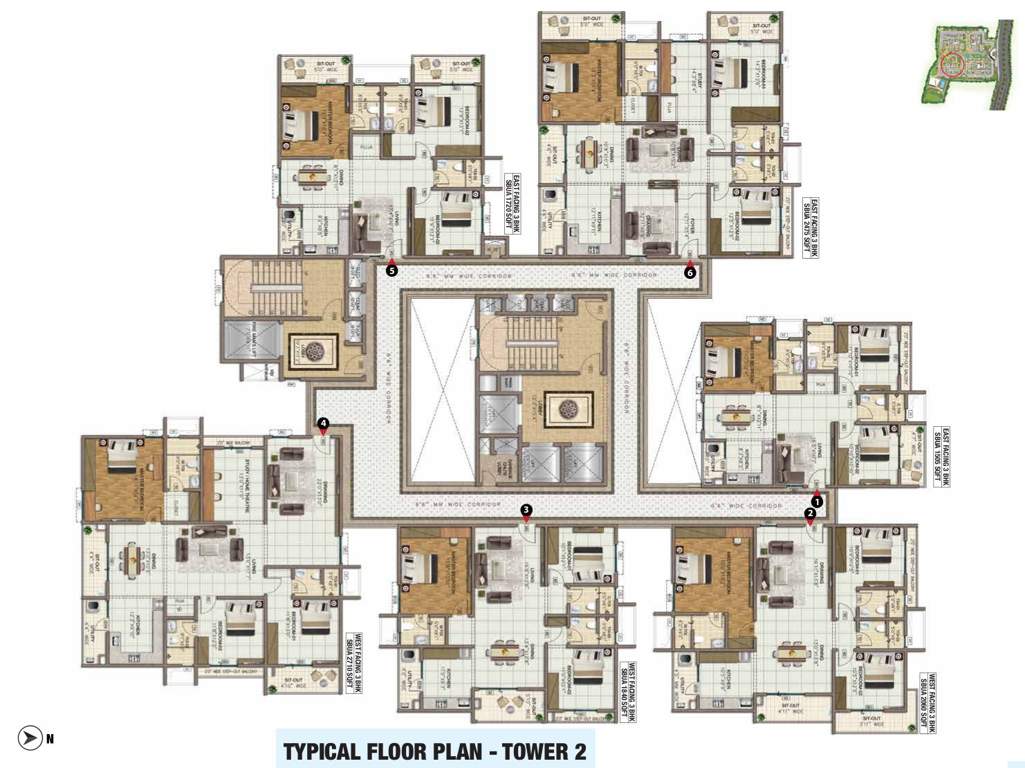  horizon Tower 2 Typical Cluster Plan