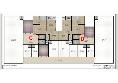  orchid-royal-block-a-to-e C And D Cluster Plan for 1st Floor
