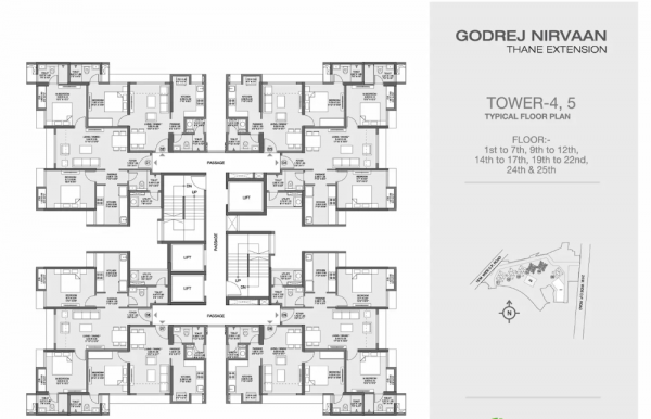 Tower 4 Cluster Plan nirvaan Tower 4 Cluster Plan