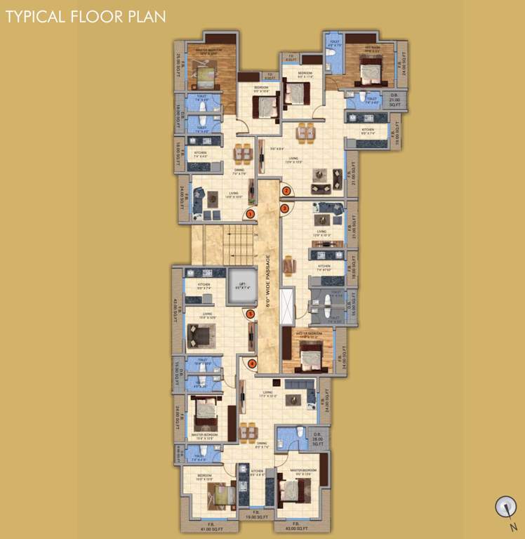  sachinam Sachinam CHS Cluster Plan for Typical Floor
