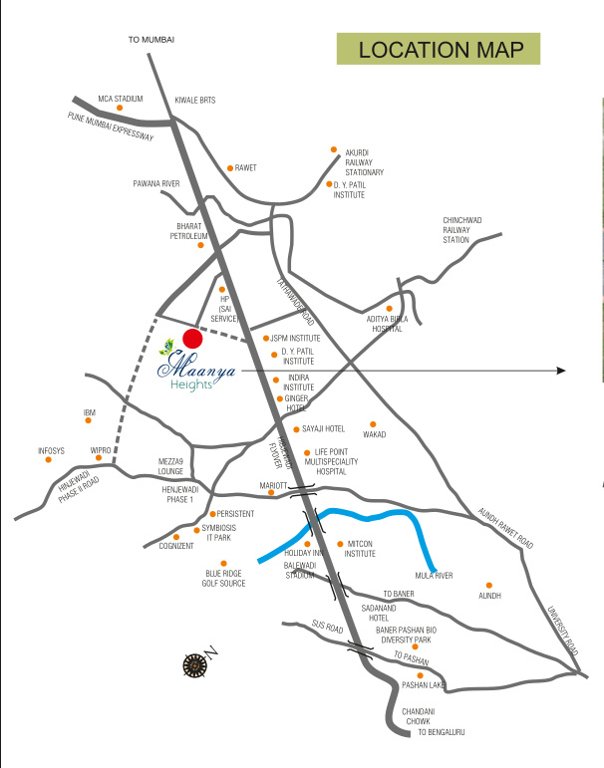  maanya heights Location Plan