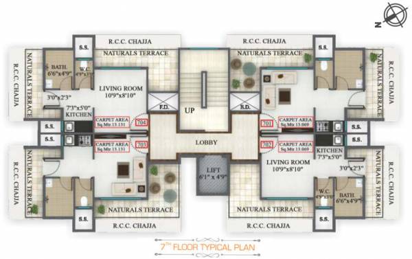  elite Span Elite Cluster Plan for 7th Floor