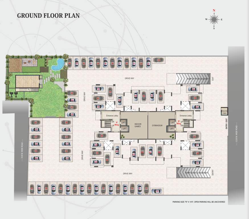  roongta meridian Roongta Meridian Apartment A Wing Cluster Plan