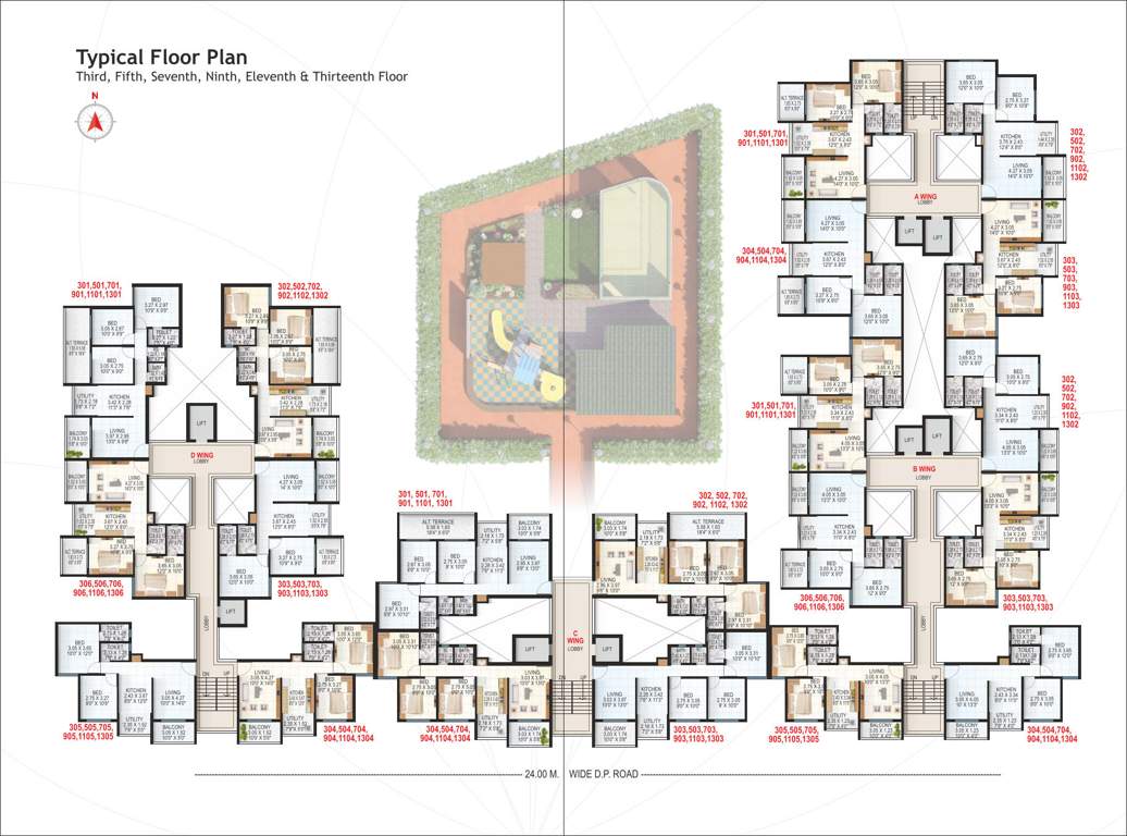  roongta shree tirumala omkar apartment Shree Tirumala Omkar Apartment A Wing Cluster Plan