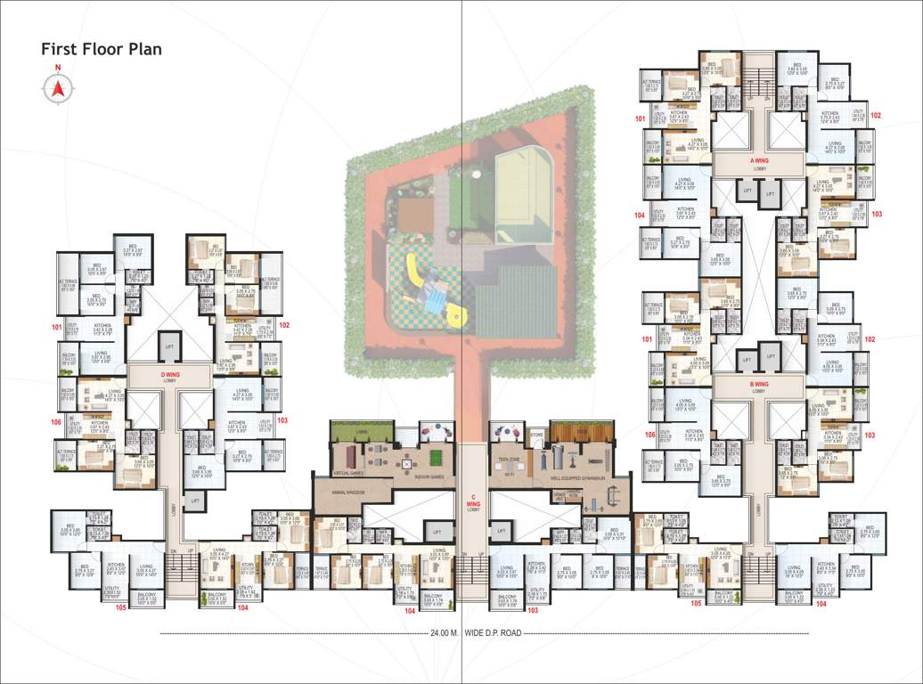  roongta shree tirumala omkar apartment Shree Tirumala Omkar Apartment A Wing Cluster Plan