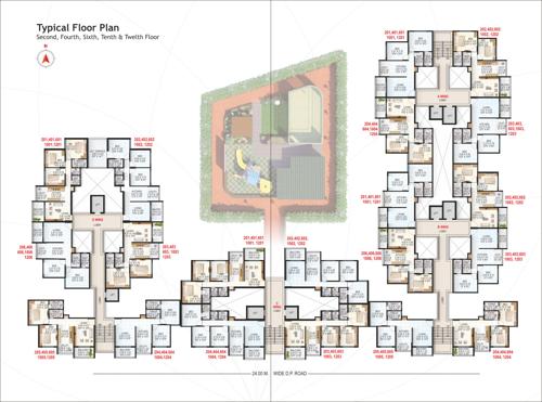  roongta-shree-tirumala-omkar-apartment Shree Tirumala Omkar Apartment A Wing Cluster Plan