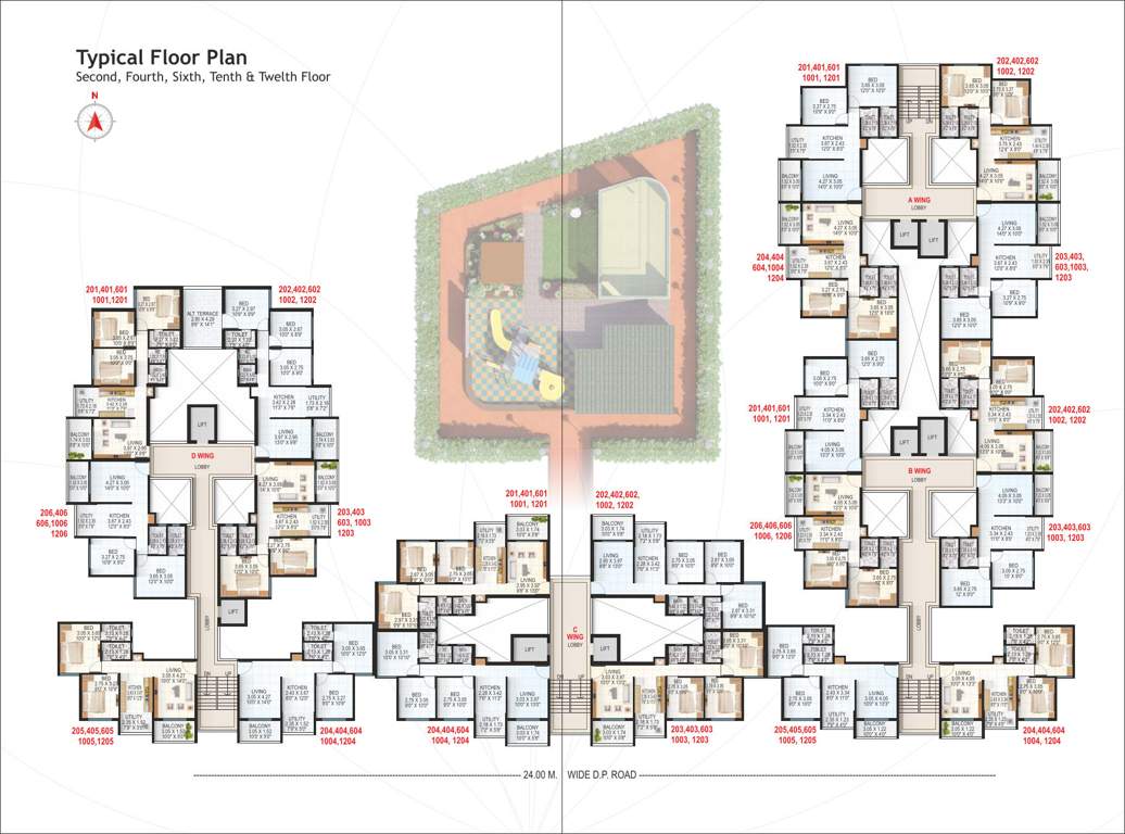  roongta shree tirumala omkar apartment Shree Tirumala Omkar Apartment A Wing Cluster Plan