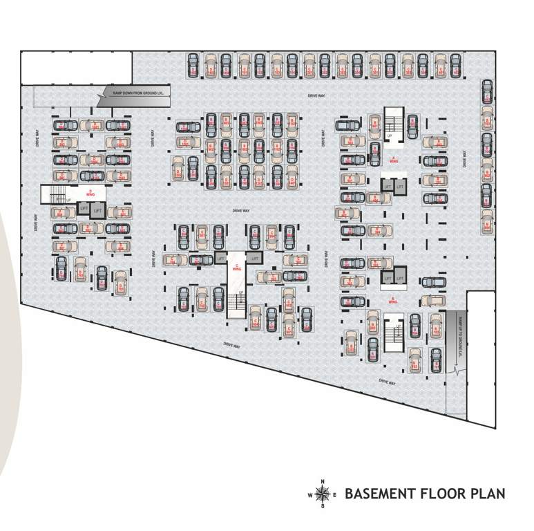  roongta bellissimo Roongta Bellissimo Apartment A, B, C, D Wing Cluster Plan