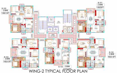  parkway-phase-1 Wing 2 Typical Cluster Plan