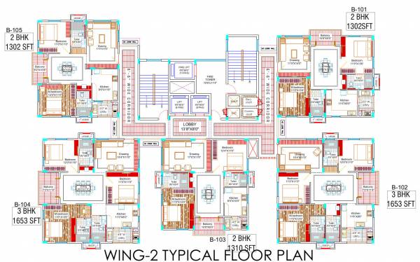  parkway-phase-1 Wing 2 Typical Cluster Plan