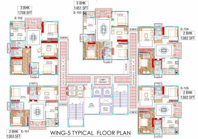  parkway-phase-1 Wing 5 Typical Cluster Plan