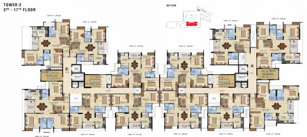 suprema Cluster Plan from 3rd to 17th Floor
