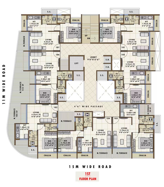  neelkanth classic Neelkanth Classic Cluster Plan for 1st Floor