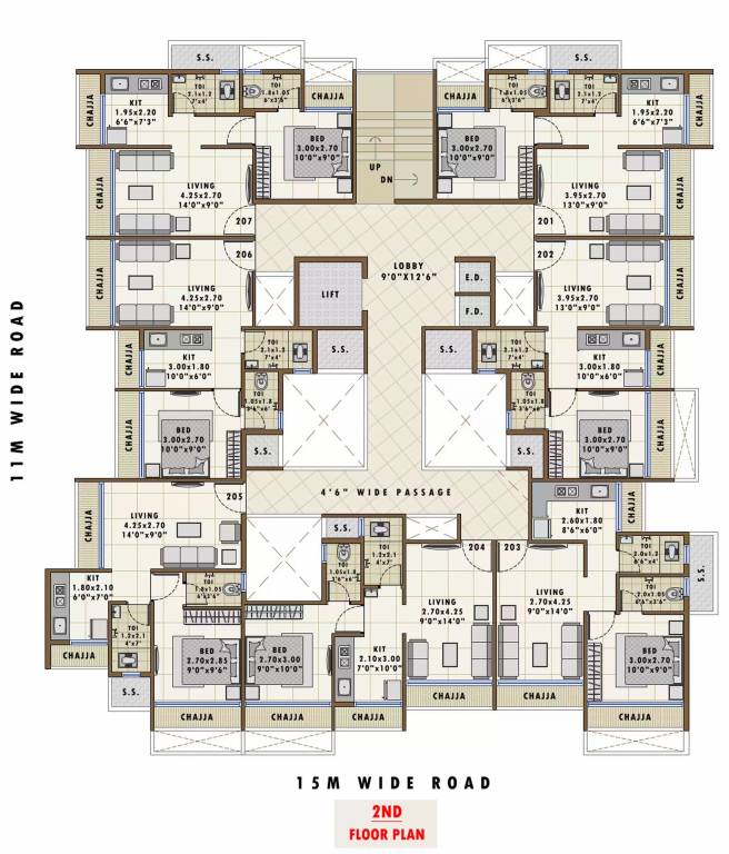  neelkanth classic Neelkanth Classic Cluster Plan for 2nd Floor