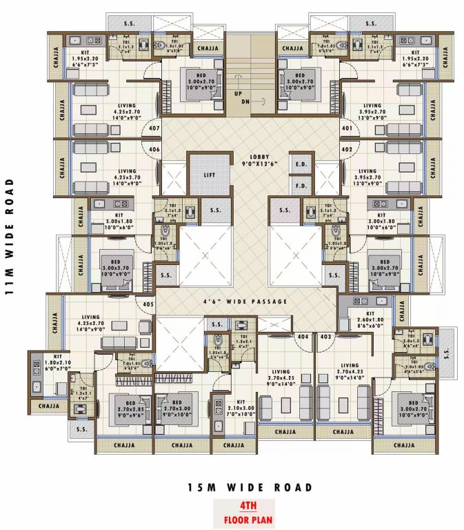  neelkanth classic Neelkanth Classic Cluster Plan for 4th Floor
