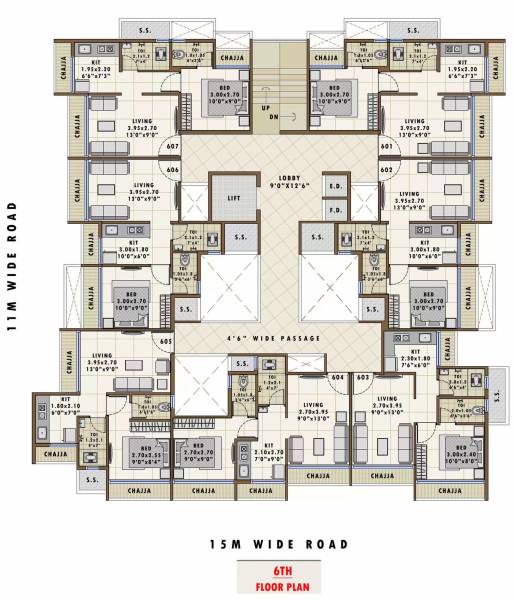  neelkanth-classic Neelkanth Classic Cluster Plan for 6th Floor