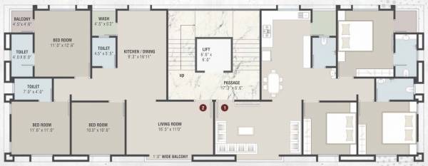  heights Shivam Heights Cluster Plan