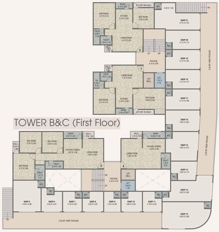  bliss Tower B Cluster Plan