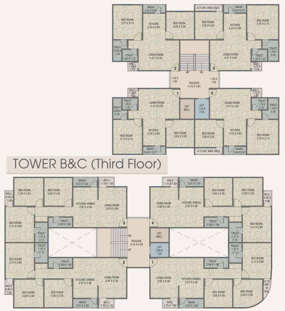  bliss Tower B Cluster Plan