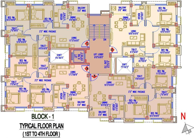  flora garden Block 1 Cluster Plan